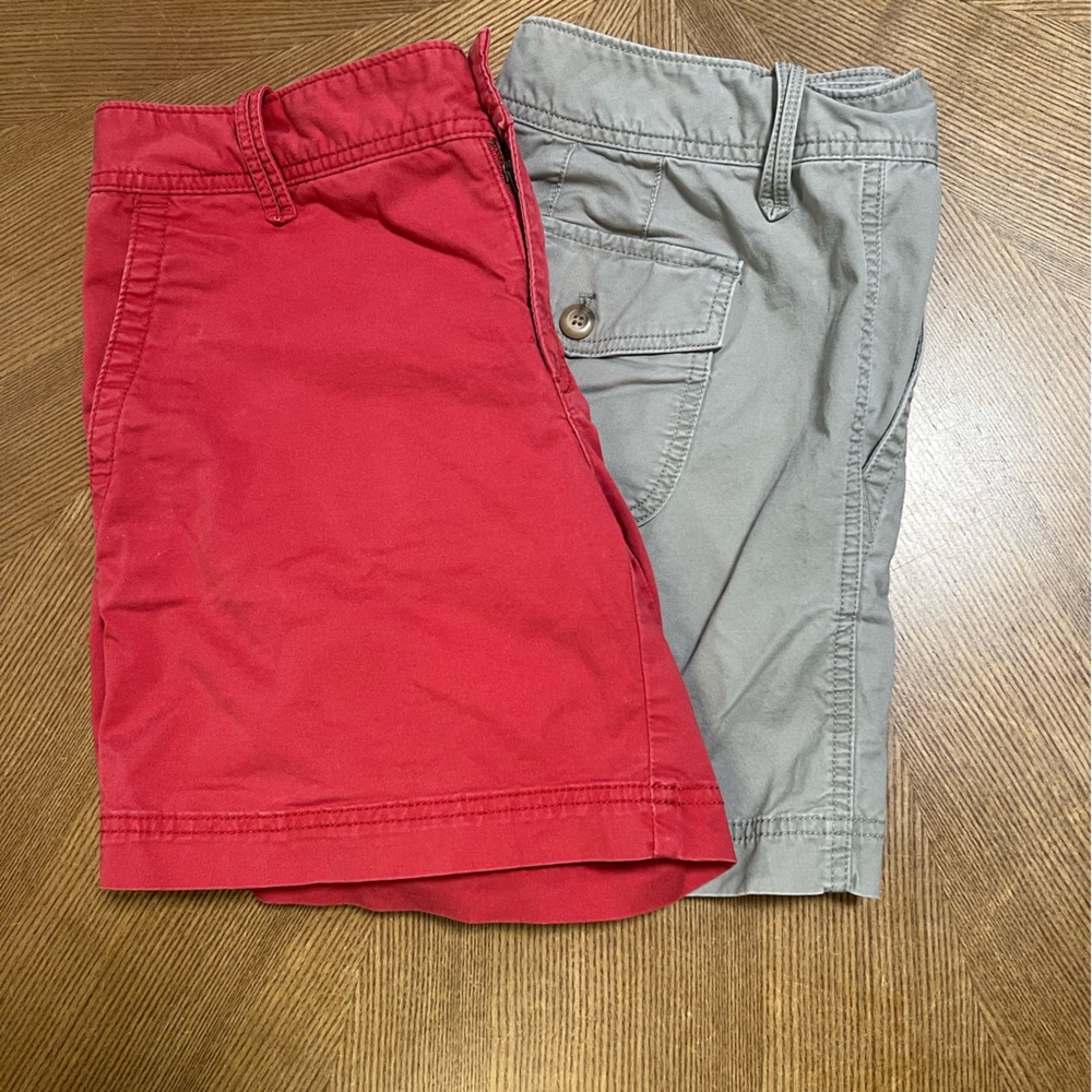 Eddie Bauer canvas woman’s shorts size 8 set of two